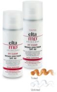 Broad-Spectrum SPF 46. Oil-free EltaMD UV Clear helps calm and protect sensitive skin types prone to breakouts, rosacea and discoloration. Available Products - EltaMD UV Clear