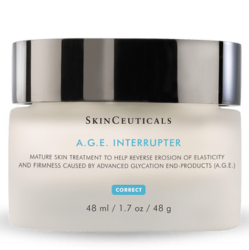 A.G.E. INTERRUPTER<br /> is an advanced wrinkle treatment that fights the visible signs of aging caused by advanced glycation end-products (A.G.E.) Available Products -SkinCeuticals -age-interrupter