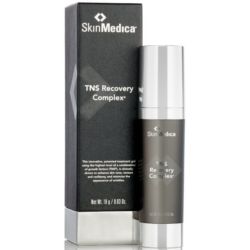 TNS RECOVERY COMPLEX<sup>®</sup><br />
Clinically shown to reduce the appearance of skin discoloration and improve the appearance of fine lines and wrinkles. Available Products - SkinMedica TNS Recovery